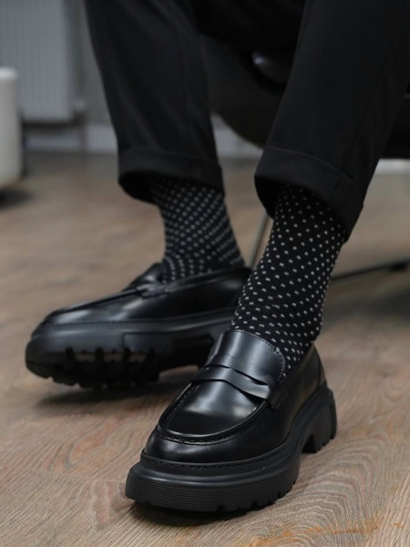 Erkek Kalın Tabanlı Deri Loafer Ayakkabı6