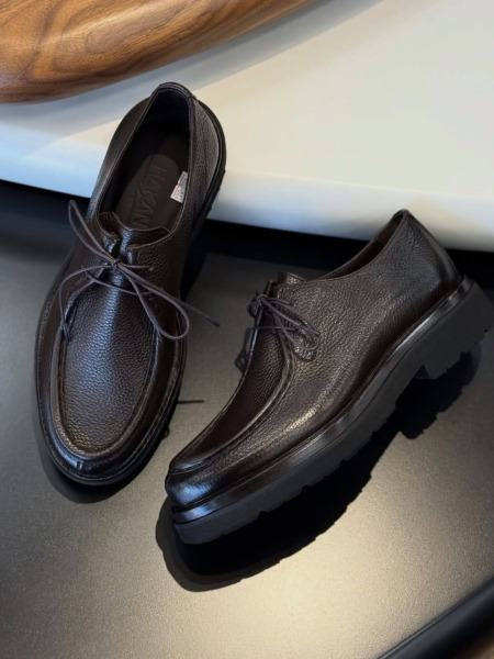 Erkek Bağcıklı Kalın Tabanlı Deri Ayakkabı (Günlük & Klasik)