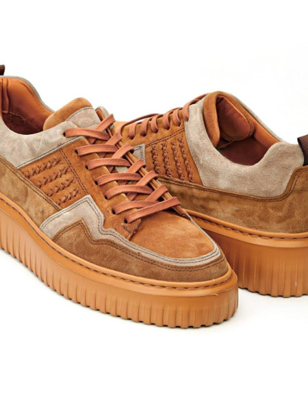 ŞIK KONFORLU PREMİUM SÜET SNEAKER KAHVERENGİ