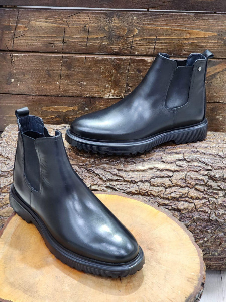 KLASİK DERİ BOT SİYAH