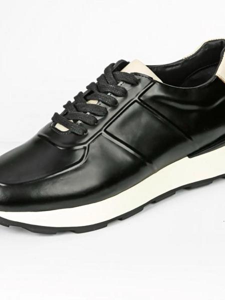 Siyah bağcıklı rugan erkek ayakkabı