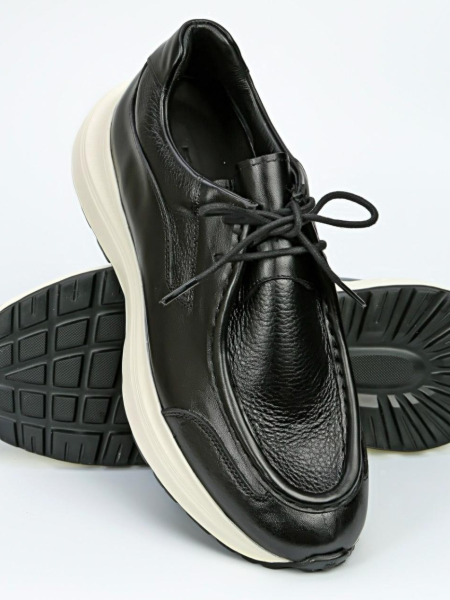  SİYAH ERKEK GÜNLÜK DERİ AYAKKABI COMFORT