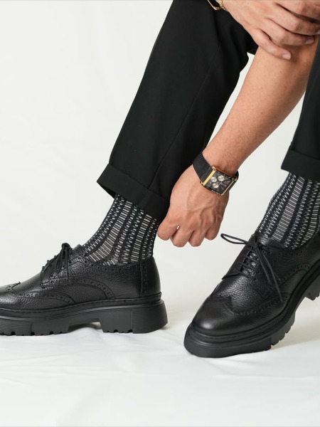 Erkek Bağcıklı Kalın Tabanlı Deri Ayakkabı (Modern Klasik)